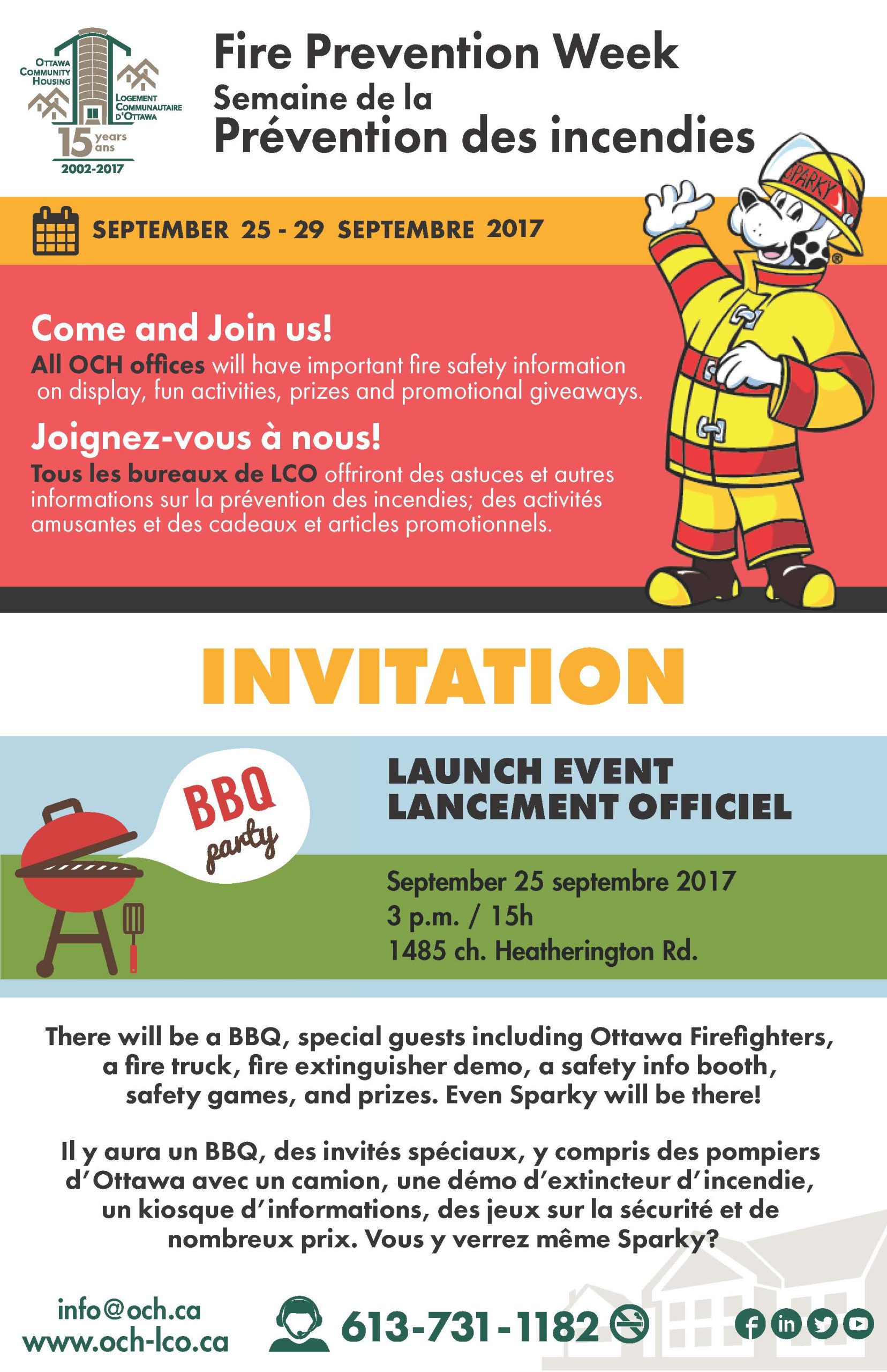 Invitation to the 2017 Fire Prevention Week Launch Event