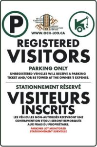 Registered Visitors Parking Signs