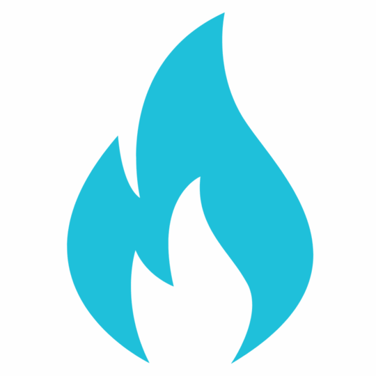 Fire Icon light blue