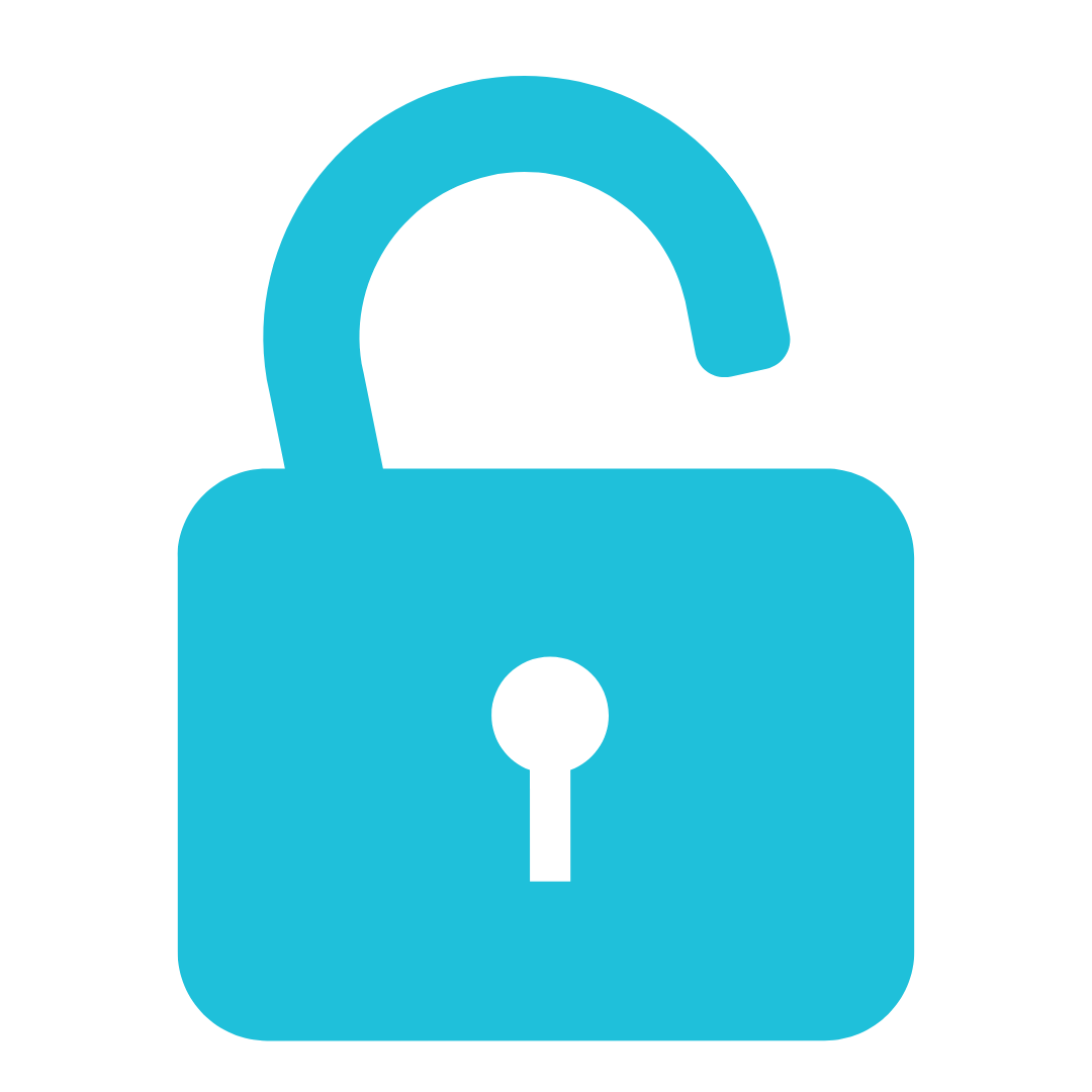 Lock Icon light blue