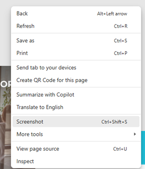 Microsoft Edge Browser Translation select language